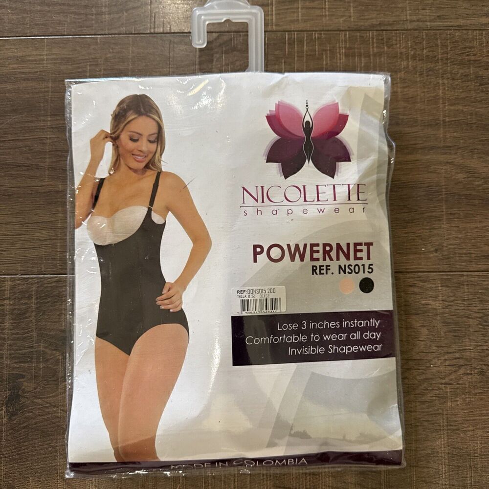 Nicolette Shapewear Powernet NS015 Beige‎ New In Package XS